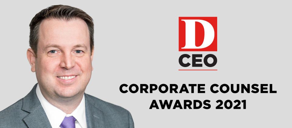 William Dunne Named Finalist for D CEO’s 2021 Corporate Counsel Awards